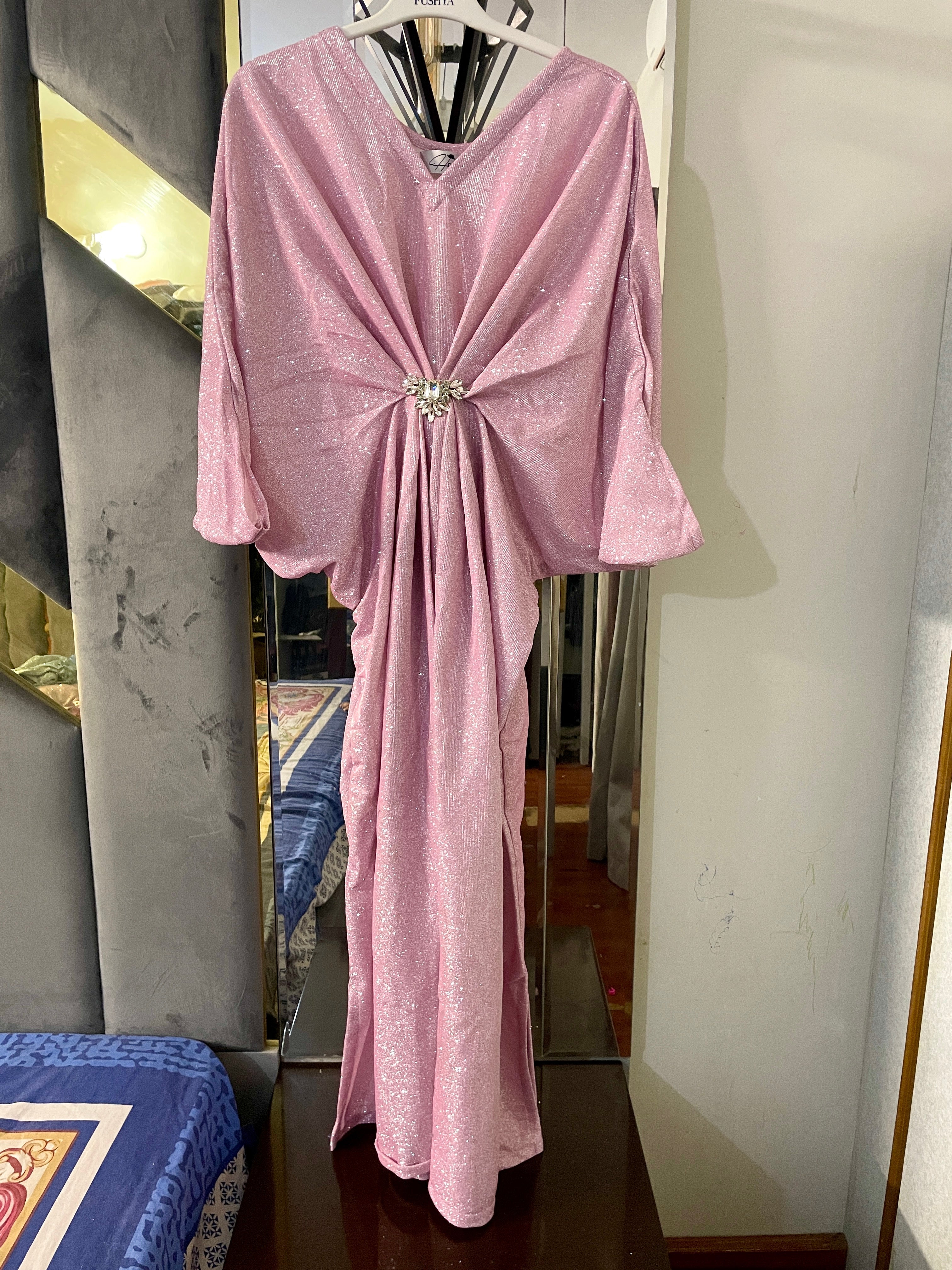 Pink Shimmer Moonlight Kaftan
