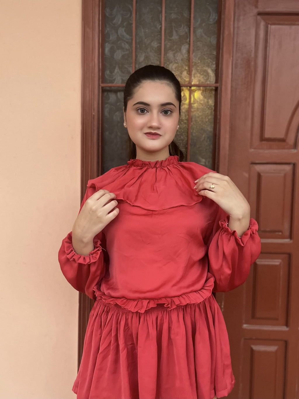 Silk Frill Style Top