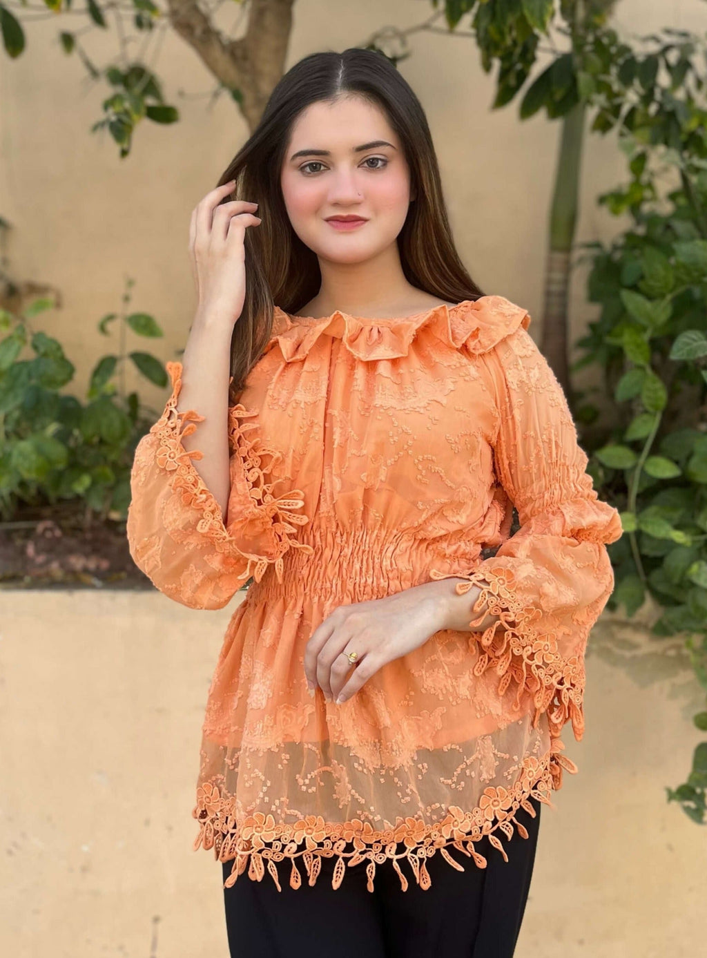Chiffon Brochia Top
