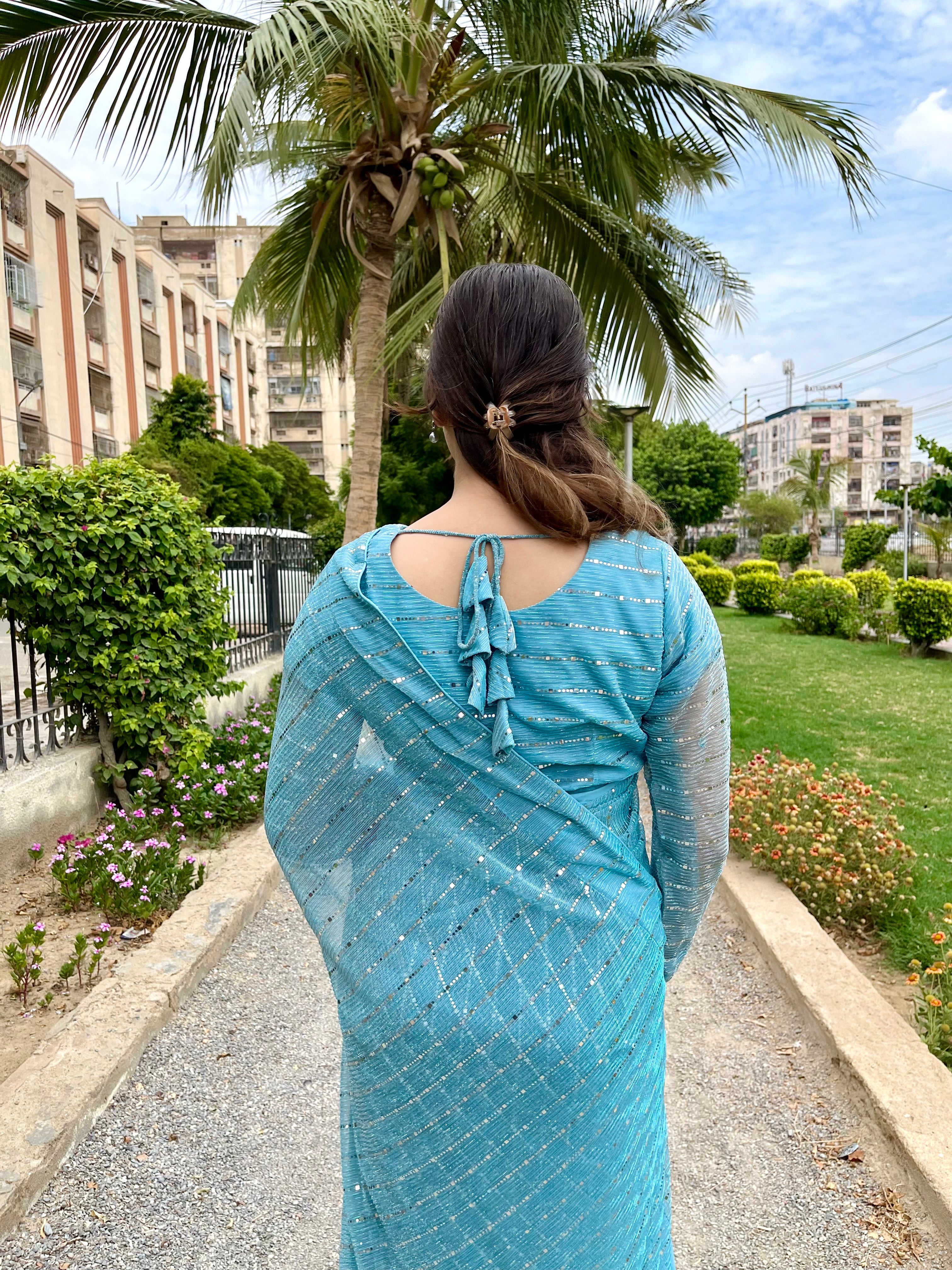 Ice Blue Sarree