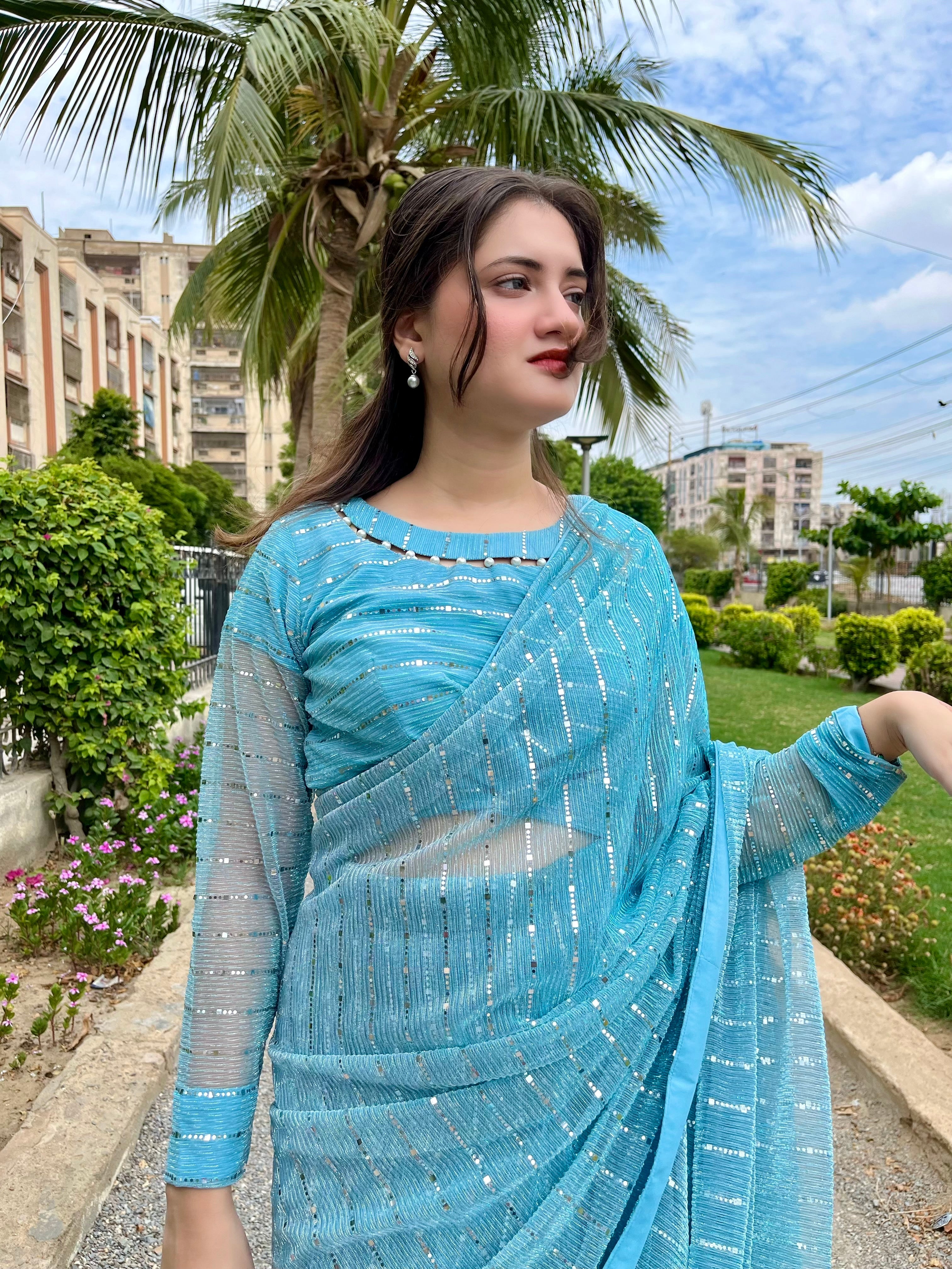 Ice Blue Sarree