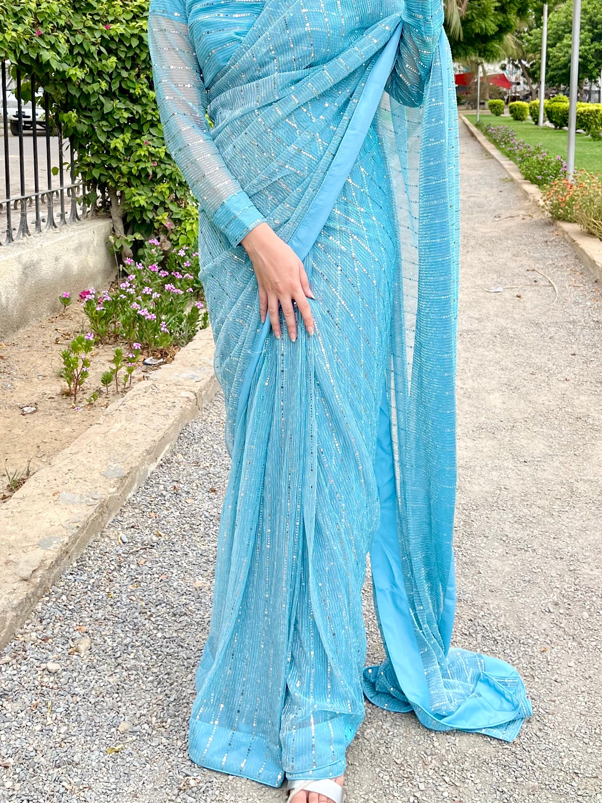 Ice Blue Sarree