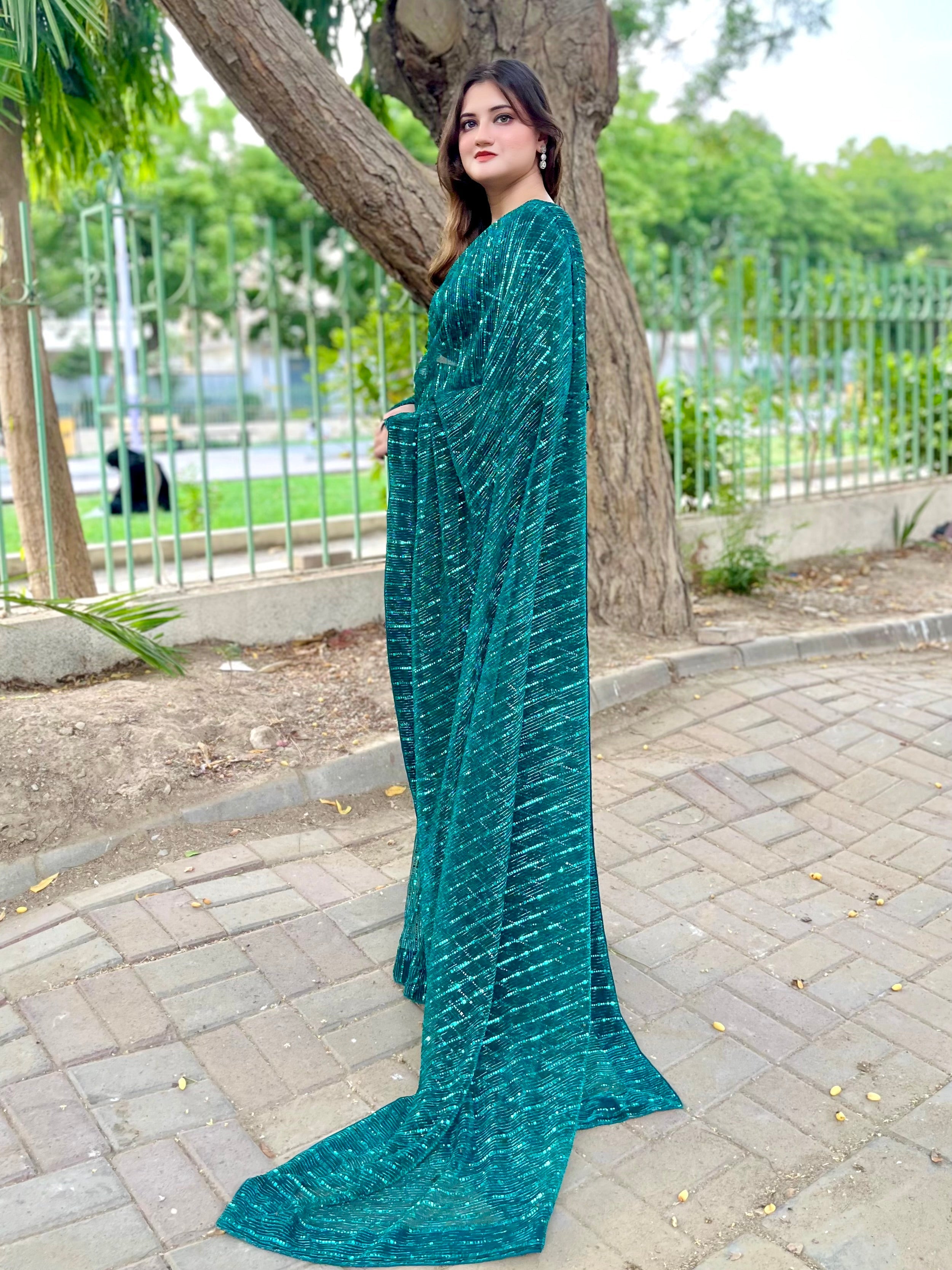 Zinc Green Sarree