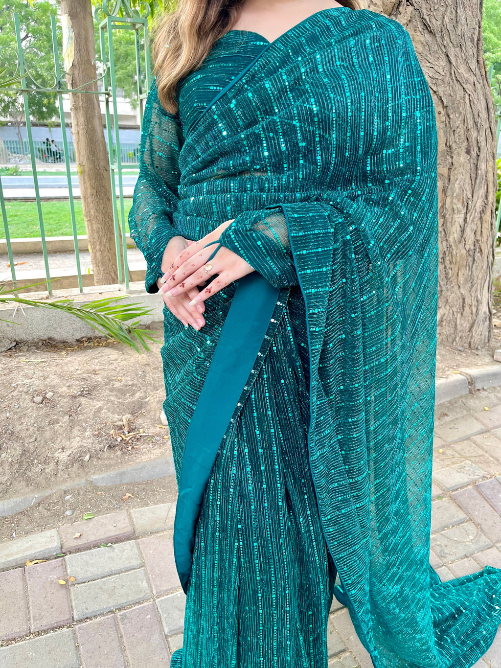 Zinc Green Sarree